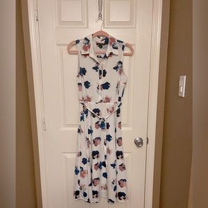 Banana Republic Sleeveless Collared Floral Dress